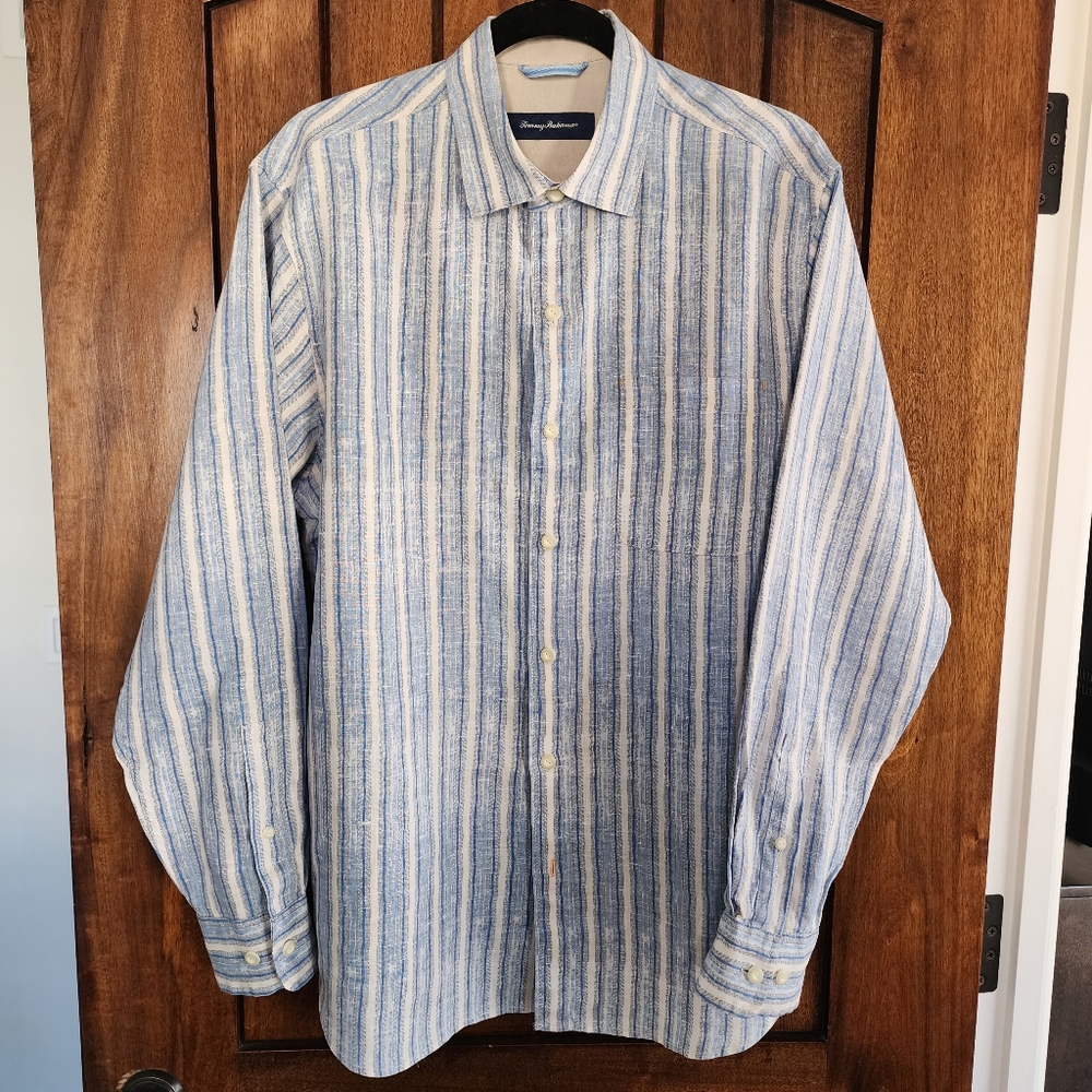 Tommy Bahama Along Shore Stripe Linen Shirt